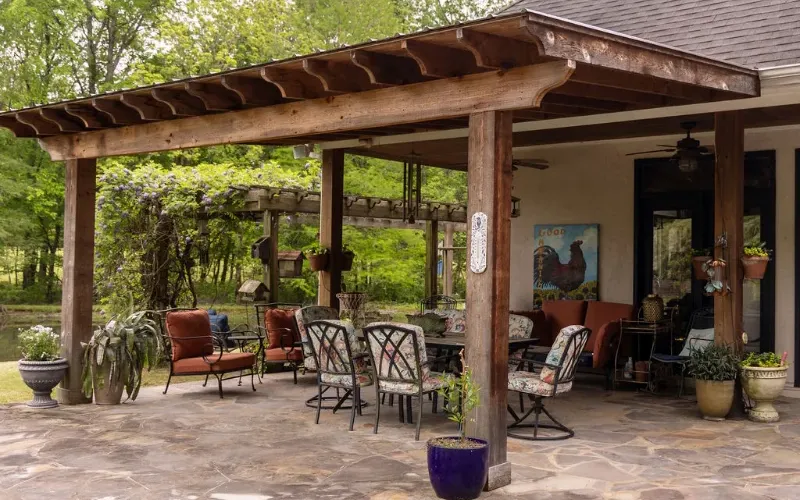 Interior of a trendy kitchen.