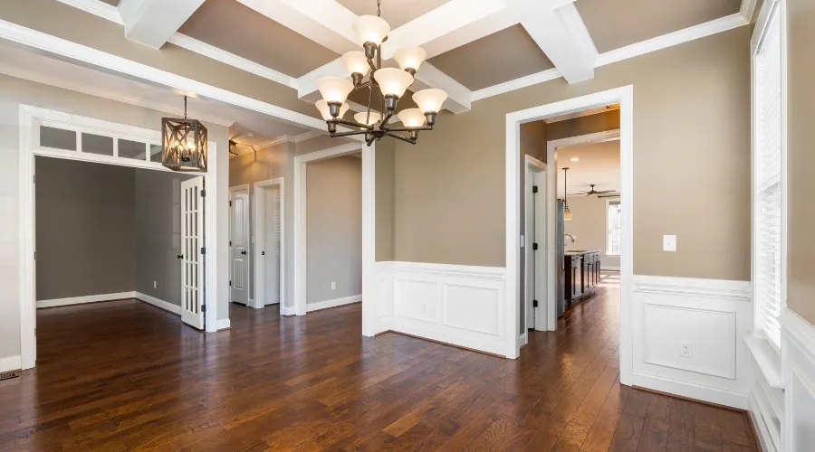 Wood flooring in a home.